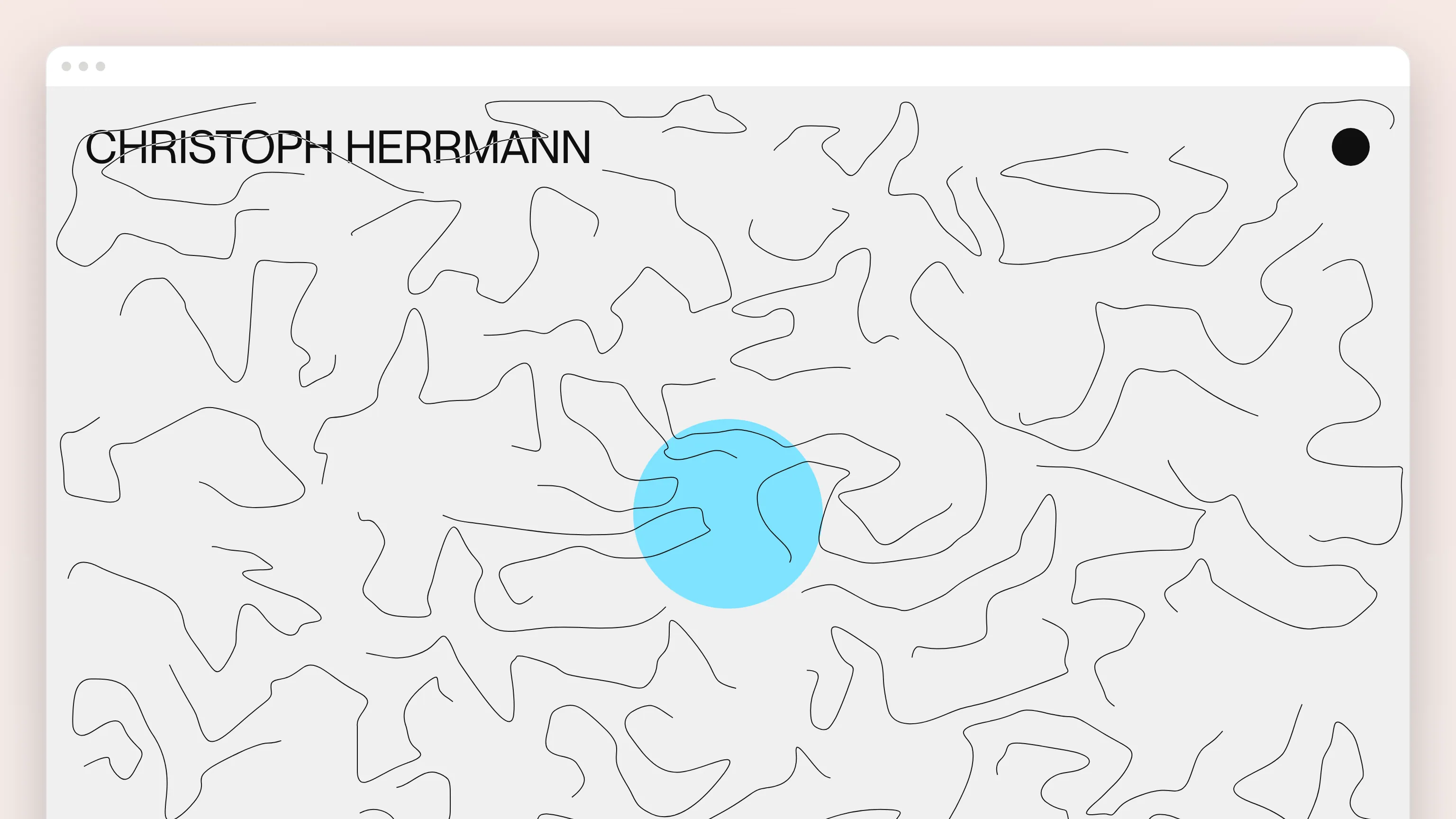 The Chrrmnn home page in a browser window: "CHRISTOPH HERRMANN" top left, "ART DIRECTOR / DESIGNER" and "BERLIN" along the bottom